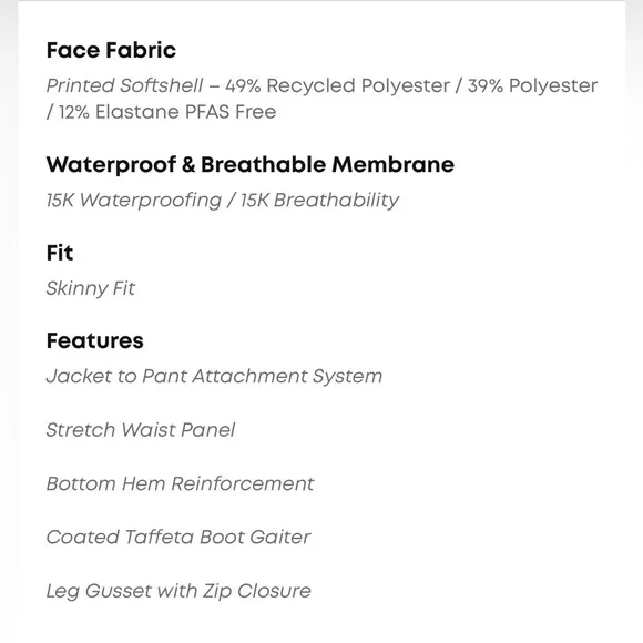 Roxy Rising High Ski Pant - White - Sz Large - Picture 9 of 9